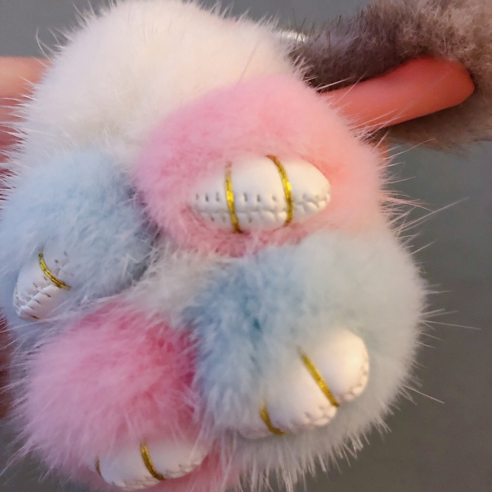 Mini Rabbit “Mink Fur” bag charm - Picture 4 of 4